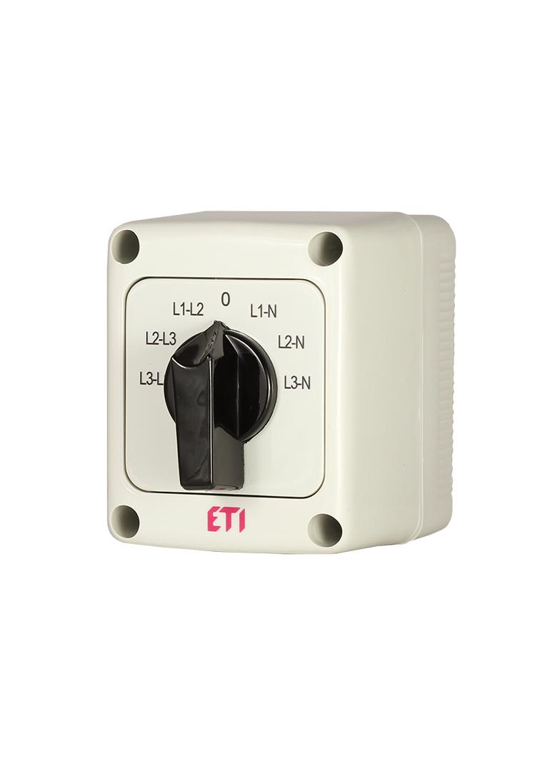 Przełącznik woltomierzowy 3f, 3f-N w obudowie CS 16 66 PN 004773201 ETI
