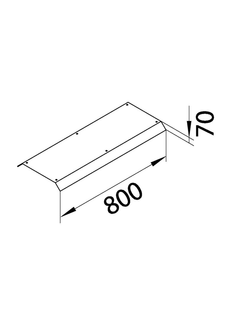 tehalit.AK Pokrywa kanału napodł 2-str skos dł. 800mm 200x70mm stal AKB82000702 HAGER