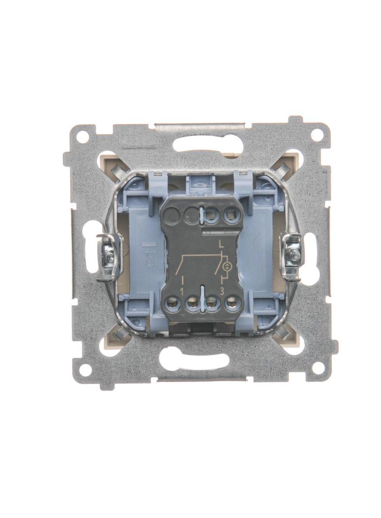 Simon 54 Łącznik świecznikowy z podświetleniem LED i do wersji IP44 16A 250V zaciski śrubowe kremowy *Posiada wkładkę DU1W DW5ABL.01/41 KONTAKT