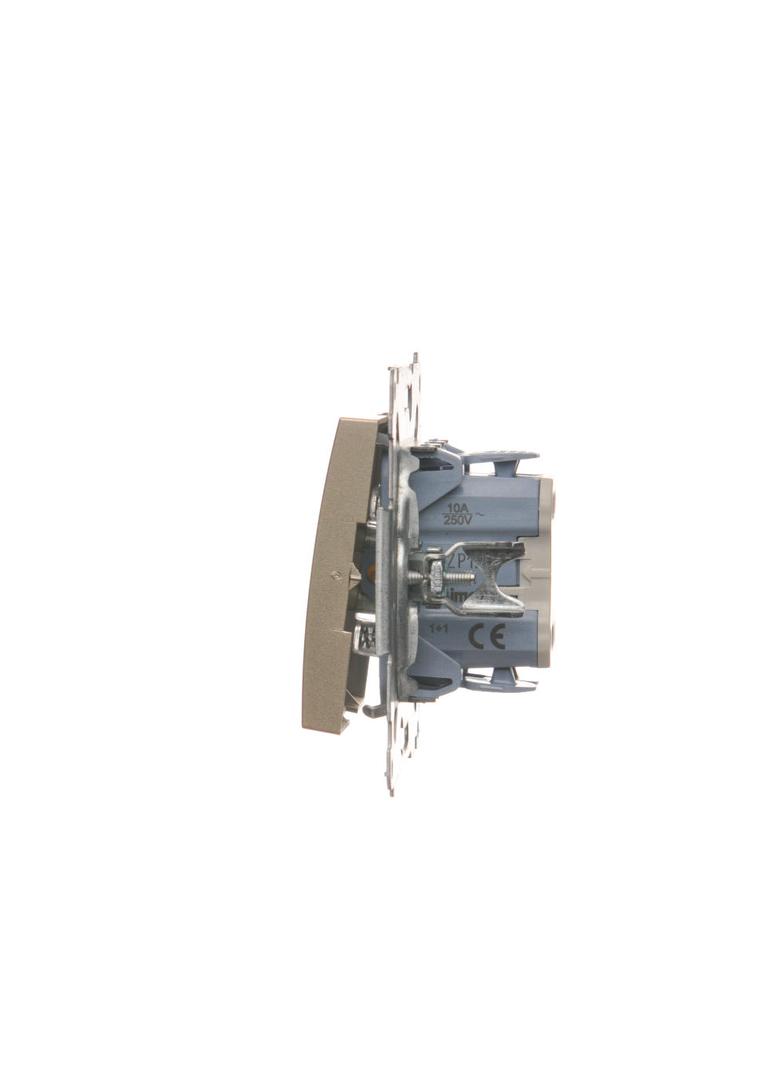 Simon 54 Przycisk roletowy 10A 250V szybkozłączka złoty mat DZP1.01/44 KONTAKT