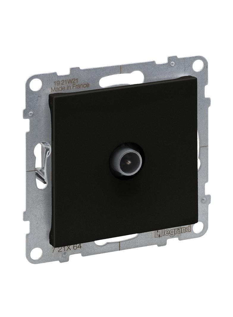 SUNO - Gniazdo TV - końcowe - 1.5 dB, Czarny, Legrand