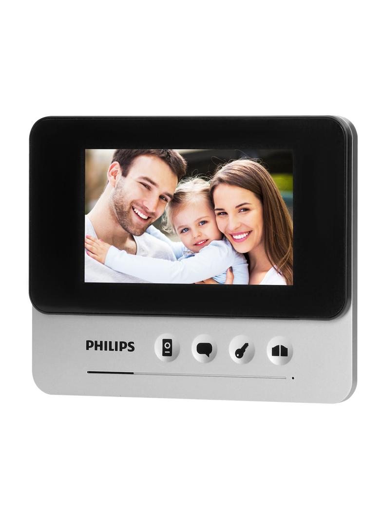 Philips WelcomeEye Compact Zestaw wideodomofonowy bezsłuchawkowy kolor LCD 4,3" menu OSD stero 53110