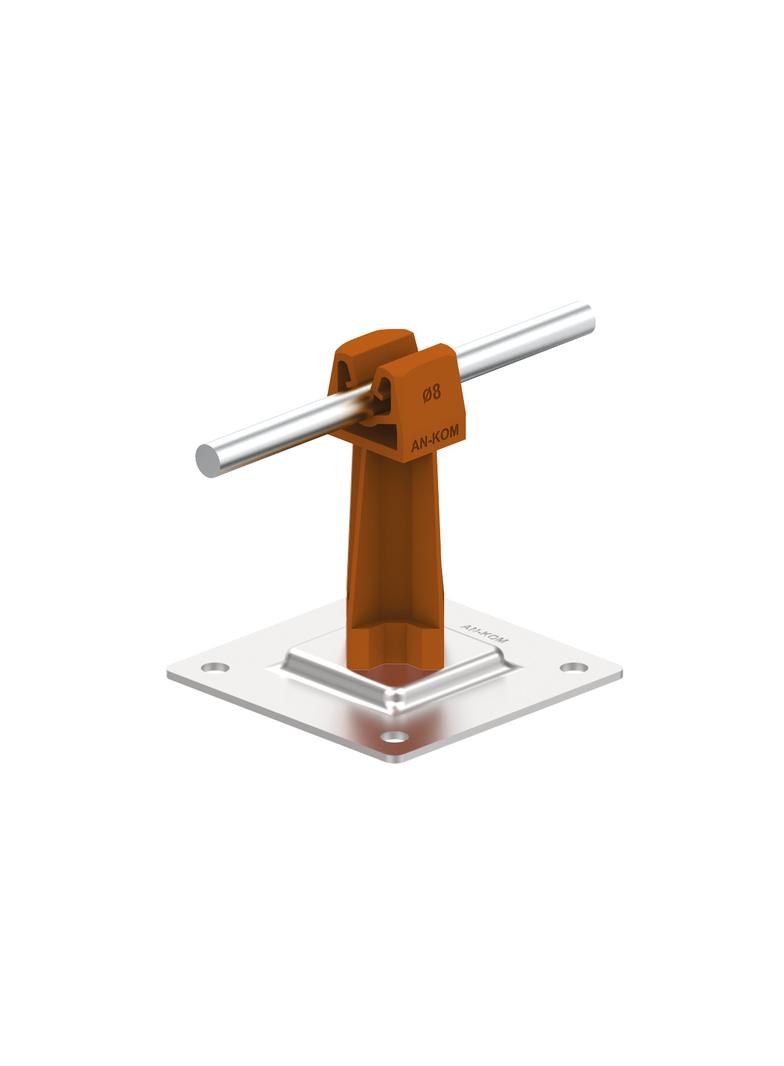 AN-11P/OH/-N Uchwyt na płytce stal.H=7cm Z-zatrz. /OH/ brązowy