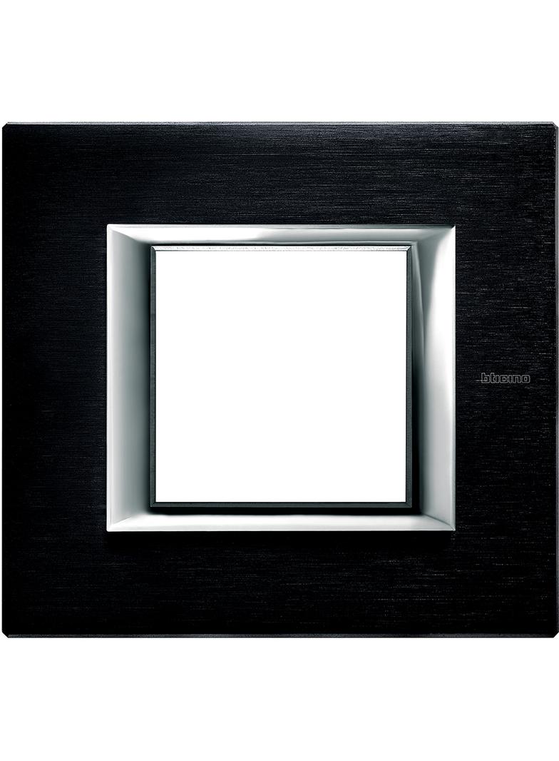 AXOLUTE - RAMKA PROTOKĄTNA POZIOMA 2 MODUŁY BRUSHED ANTHRACITE, Bticino