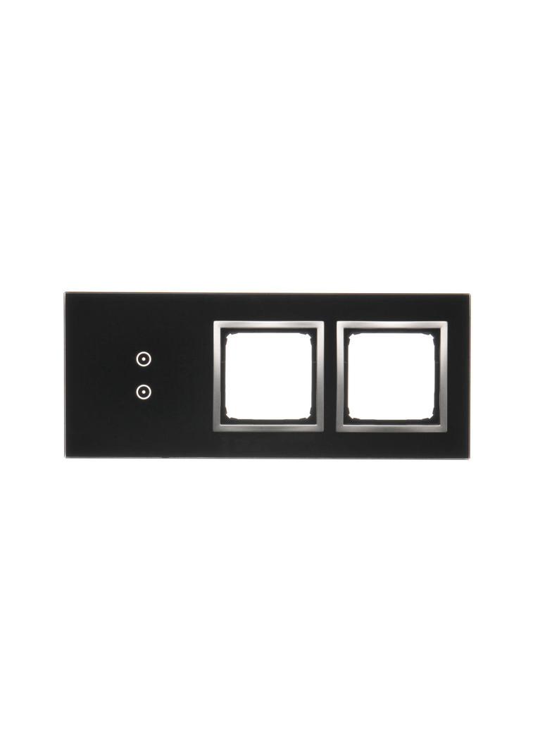 Simon 54 Touch Panel dotykowy S54 Touch 3 moduły 2 pola dotykowe pionowe + 2 otwory na osprzęty S54 księżycowa lawa DSTR3300/74 KONTAKT