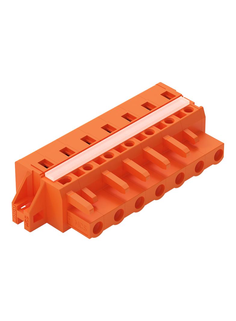 MCS-MIDI Classic gniazdo 7-bieg. pomarańczowe raster 7,62 mm /25szt./ WAGO