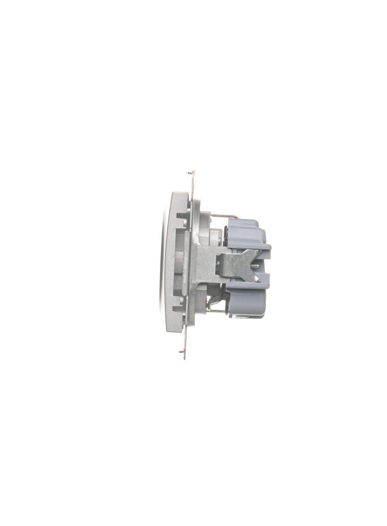 Simon 54 Gniazdo Schuko z przesłonami 16A 250V szybkozłączka srebrny mat DGSz1CZ.01/43 KONTAKT