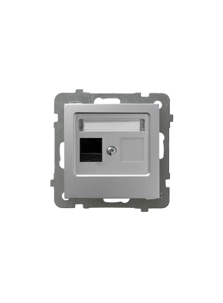 AS Gniazdo komputerowe pojedyncze, kat. 5e MMC - kolor srebro
