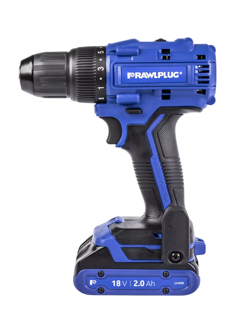 Wiertarko-wkrętarka akumulatorowa 18V 55Nm – zestaw M2 R-PDD18-55-M2 RAWLPLUG