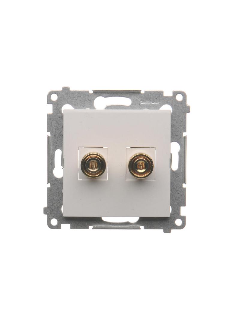 Simon 54 Gniazdo głośnikowe pojedyncze Przekrój przewodów dla wyjścia do 6 mm2 biały