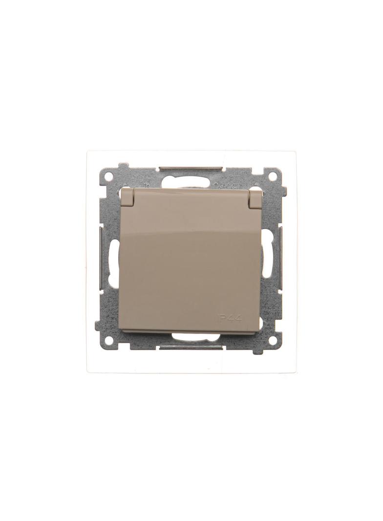 Simon 54 Gniazdo IP44 Z USZCZELKĄ 16A z. śrub. kremowy *Uszczelka do ramek S54 PREMIUM