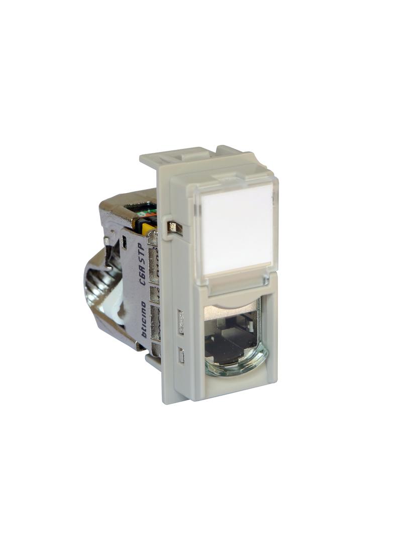 LIVING NOW - GNIAZDO RJ45 - STP - KAT.6A - 1 MODUŁ - PIASKOWY BEŻ, Bticino