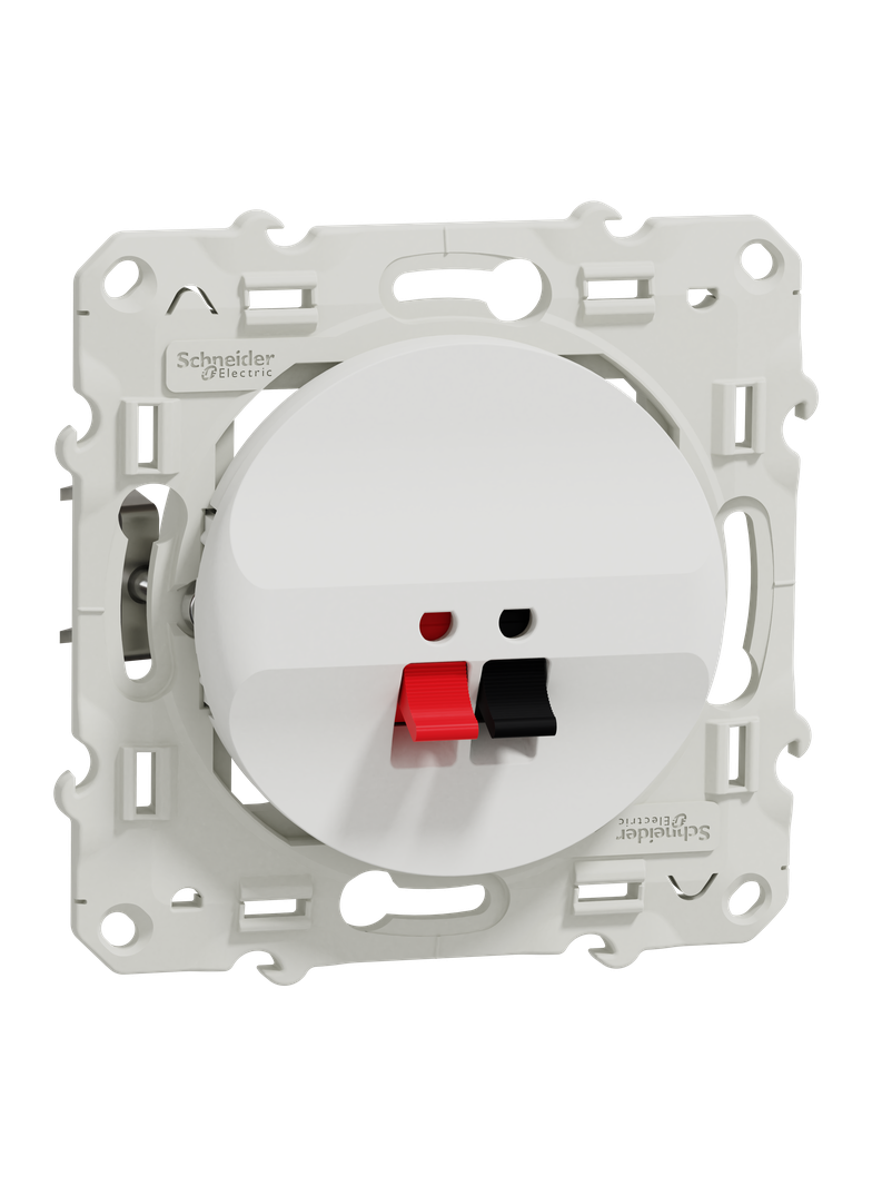 Odace, gniazdo głośnikowe pojedyncze, biały