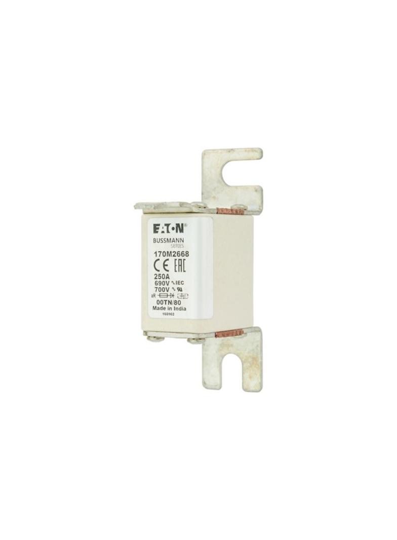 250A 690V aR 00TN/80 TYPE T IND. FUSE Wkładka szybka 250A AC 690V DIN 00 aR DIN IEC nieizol 170M2668