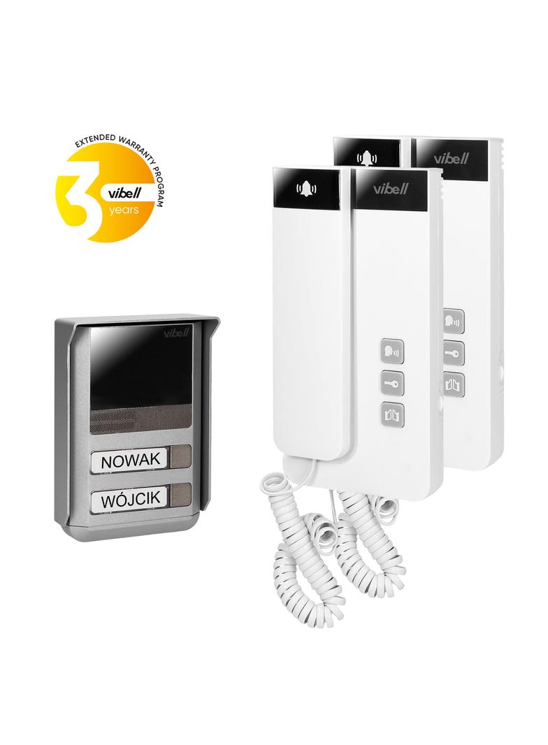 Zestaw domofonowy 2-rodzinny 2-żyłowy natynkowy SALEM MULTI OR-DOM-SL-924 ORNO