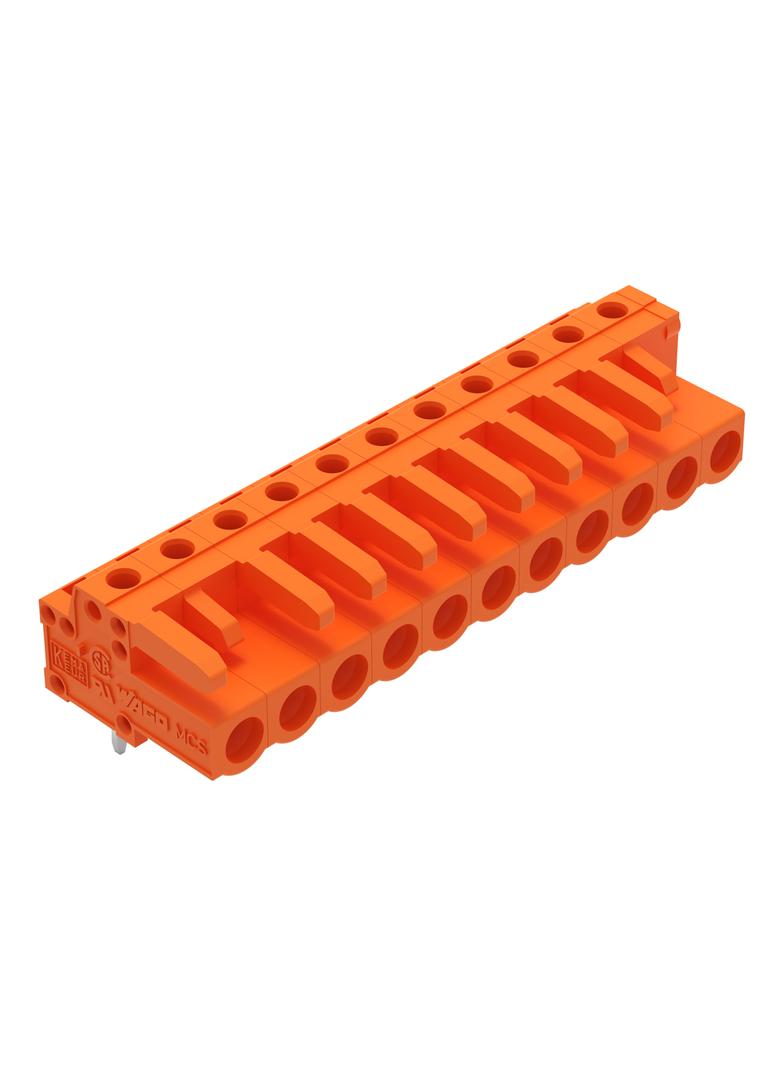 MCS-MIDI Classic gniazdo kątowe 11-bieg. pomarańczowe raster 5,08 mm