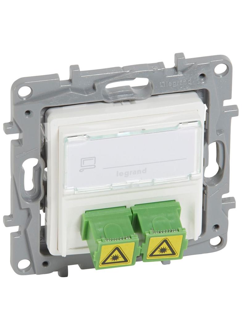 NILOE - GNIAZDO ŚWIATŁOWODOWE 2 X SC/APC BIAŁE, Legrand