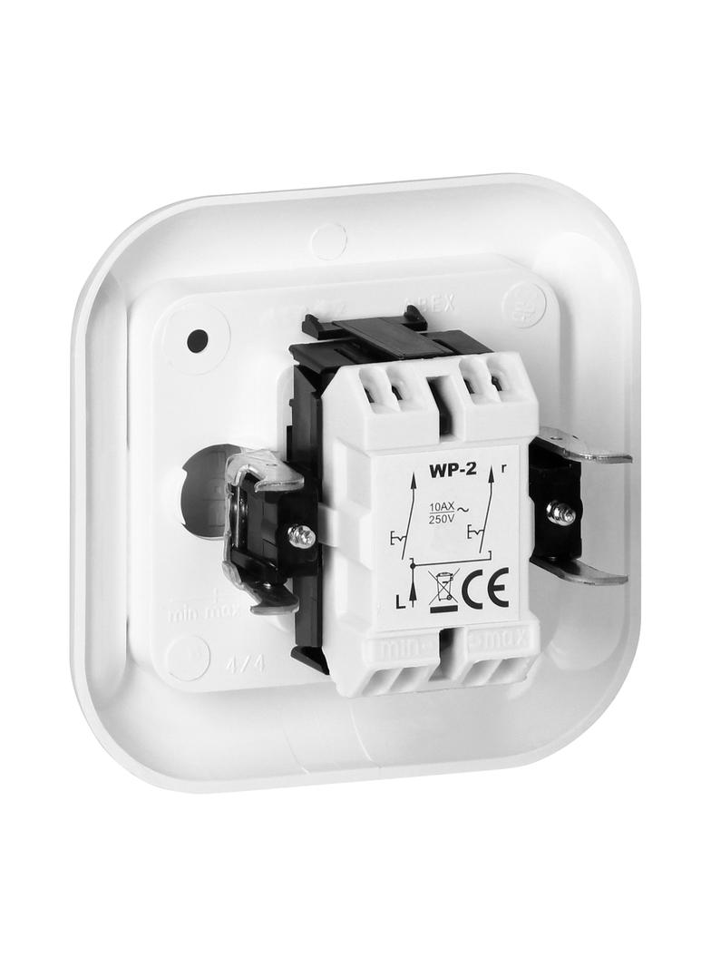 Łącznik podwójny podtynkowy 10A, 250V, świecznikowy, TOPAZ, biały