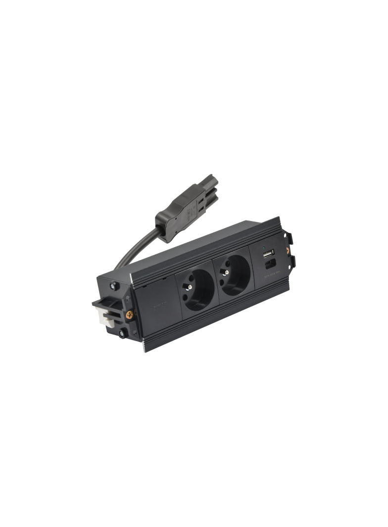 "Simon 480 TS48-510E20B00-44 Indesk 2 gn. typ E + ładowarka USB typ A+C