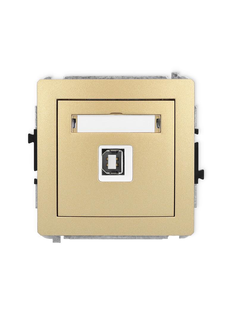 DECO Gniazdo pojedyncze USB A-B 2.0 złoty 29DGUSB-3 KARLIK