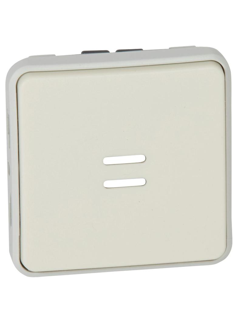 PLEXO55 PRZYCISK JEDNOBIEGUNOWY PODŚWIETLANY BIAŁY/ ECRU 10A-250V~, Legrand