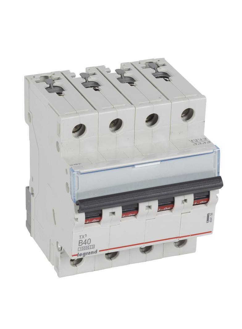 WYŁĄCZNIK NADPRĄDOWY S 314 4P B 40A 10000A SERII TX3, Legrand