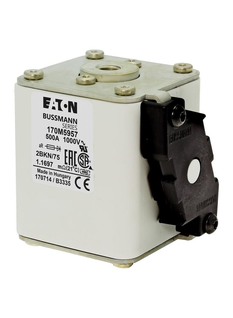 FUSE 500A 1000V 2BKN/75 AR UR Wkładka szybka 500A AC 1000V rozmiar 2 59x77x75 mm aR IEC UL 170M5957