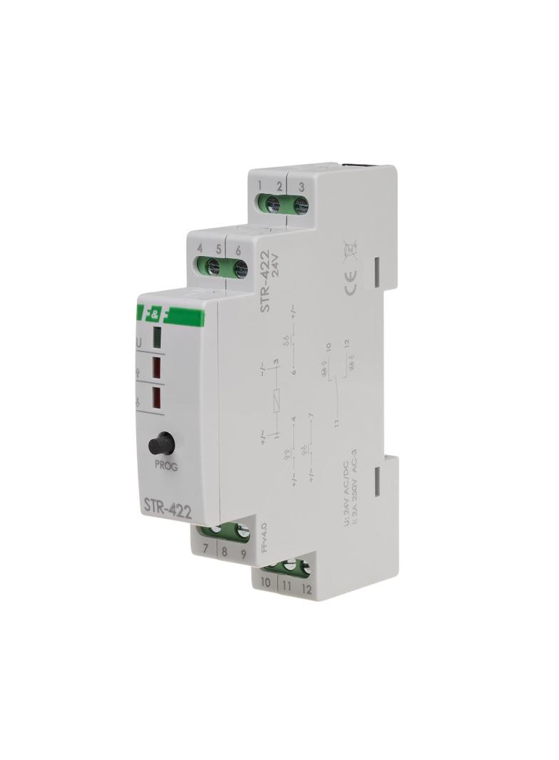 Sterownik roletowy jednoprzyciskowy STR-422 24V napięcie 24V AC/DC STR-422-24V F&F