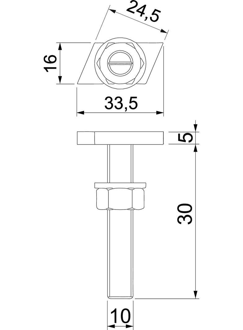 ACMHB M10x30 ZL Śruba z łbem młoteczkowym