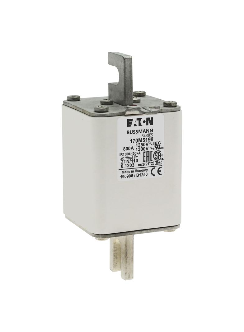 FUSE 800A 1250V 2TN/110 AR CU Wkładka szybka 800A AC 1250V rozmiar 2 61x75x138 mm aR DIN I 170M5198