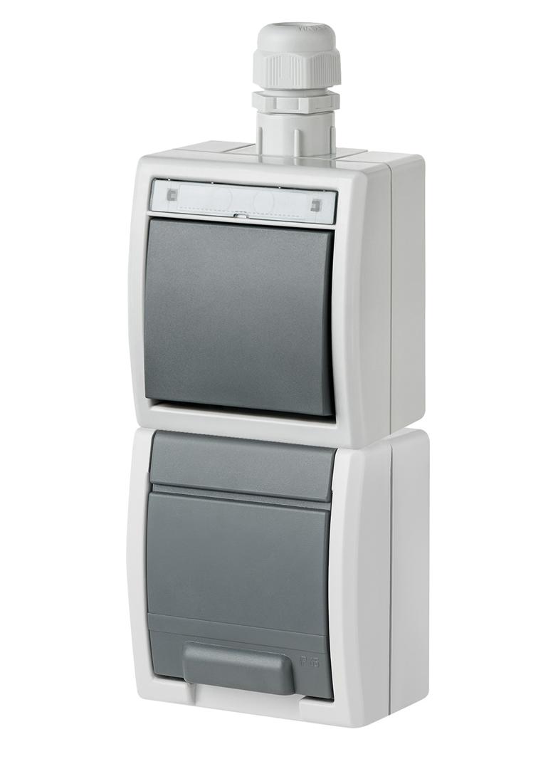 AQUANT Zestaw ŁNT 1-b/schod + GNT 2P+Z pionowe IP65