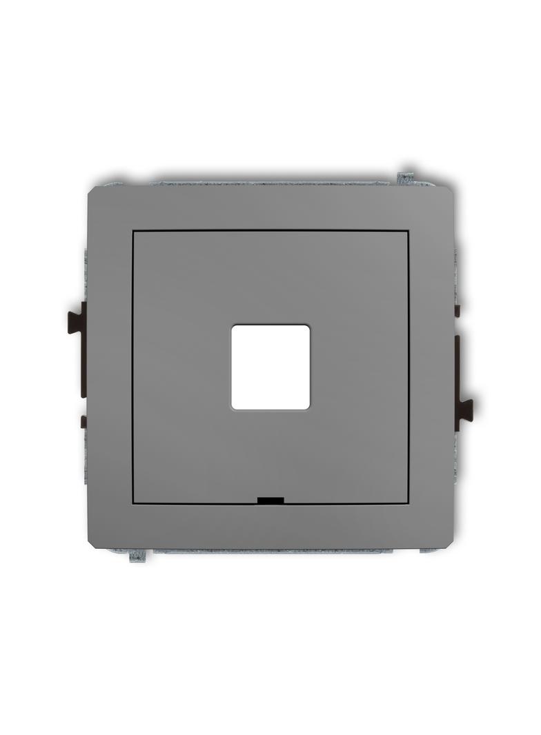 DECO Mechanizm gniazda multimedialnego pojedynczego bez modułu, bez pola opisowego (standard Keyston