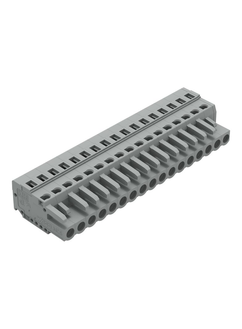 MCS-MIDI Classic gniazdo 17-bieg. szare raster 5 mm /25szt./ WAGO