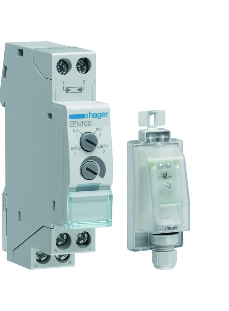 Wyłącznik zmierzchowy z czujnikiem w obudowie natynkowej EEN100 HAGER