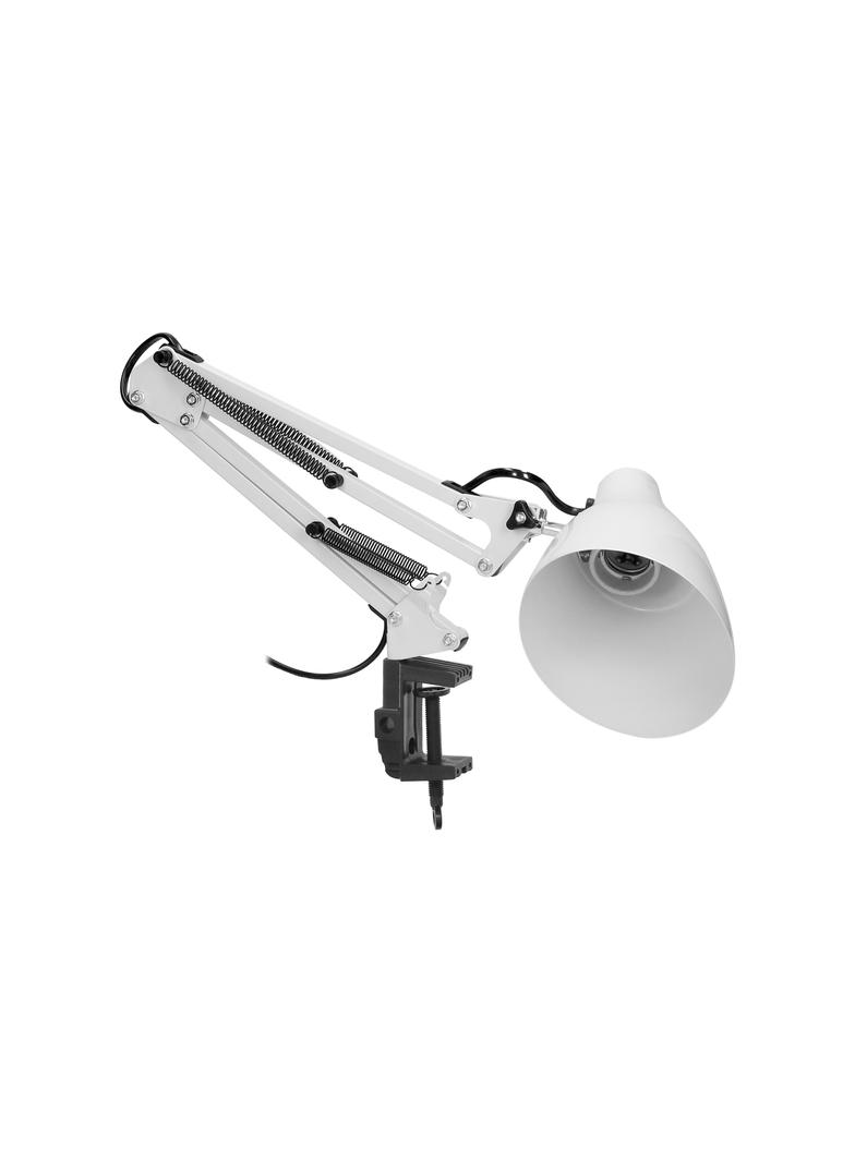 Lampka biurkowa kreślarska DIAN przykręcana 60W E27 stalowa biała VIRONE DL-13/W ORNO