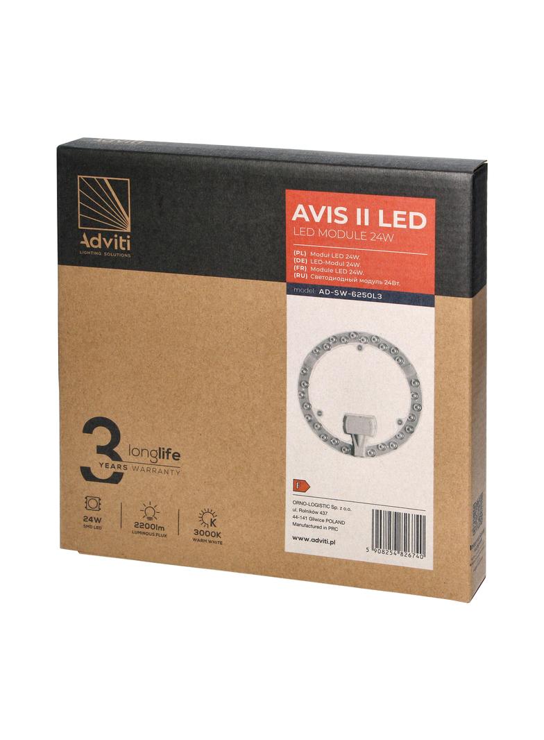 Uniwersalny panel świetlny LED AVIS II 24W 3000K biała ciepła z zasilaczem AD-SW-6250L3 ORNO