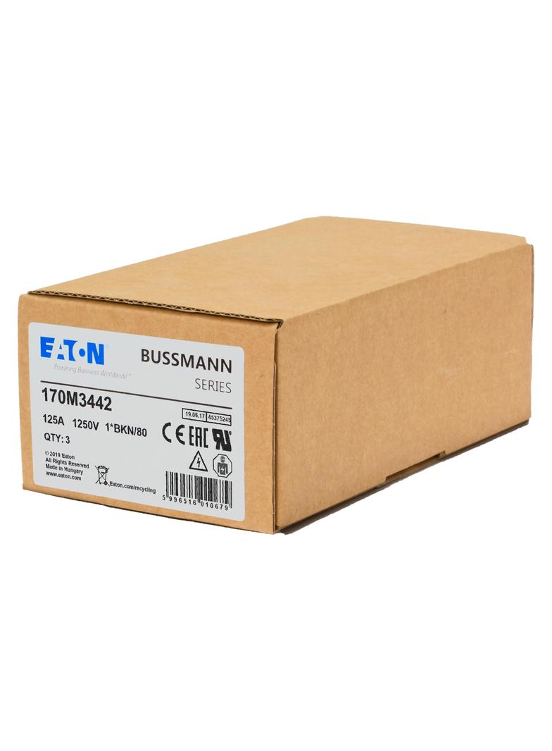 FUSE 125A 1250V 1*BKN/80 AR CU Wkładka szybka 125A AC 1250V rozmiar 1 45x59x81 mm aR 170M3442 EATON