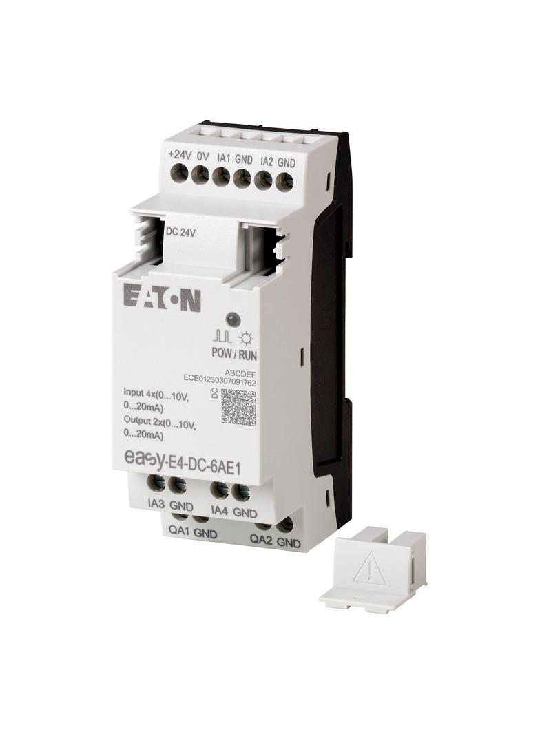 EASY-E4-DC-6AE1 easyE4 rozszerzenie 24VDC 4AI 2AO (0/4..20mA/0..10VDC) 197223 EATON
