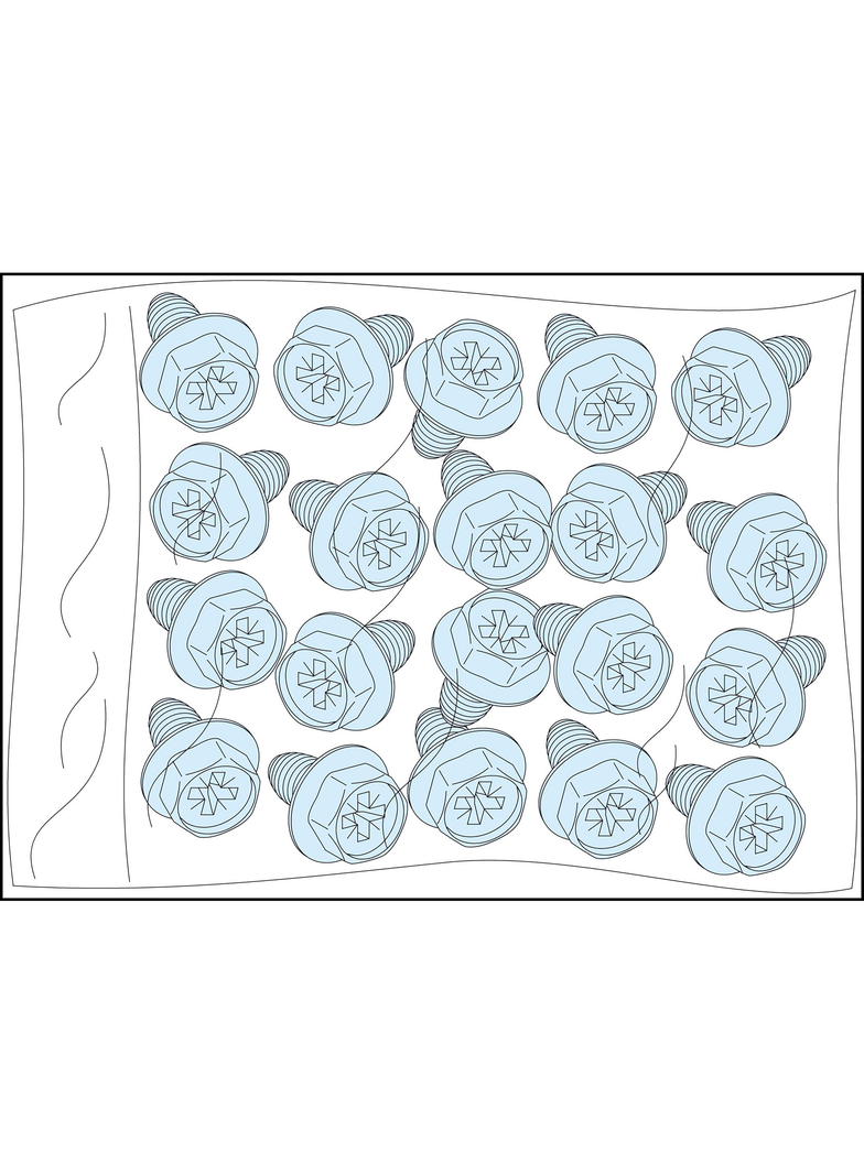 Rozdzielnice PrismaSet, wkręty samogwitujące Prisma P/G M5 20 sztuk