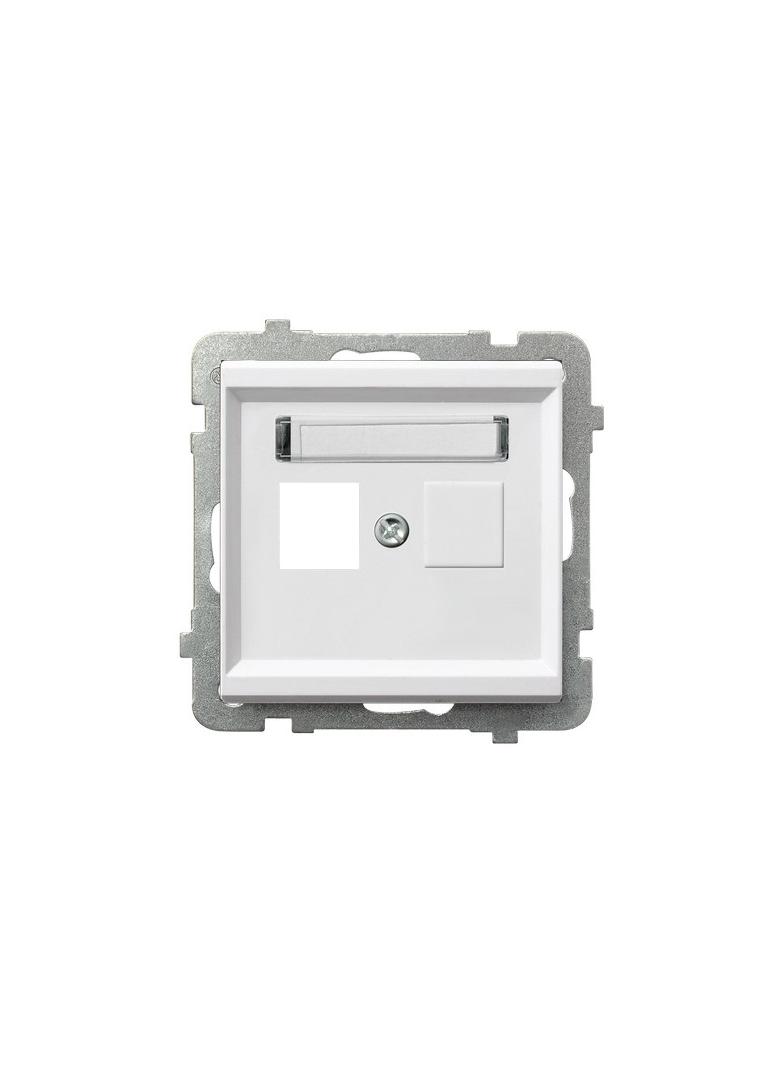 SONATA Obudowa gniazda pojedynczego typu Keystone prosta - kolor biały mat