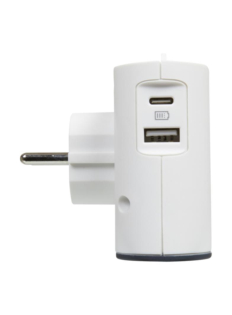 ROZGAŁĘŹNIK 2X2P, USB A+C - BIAŁY/GRAFITOWY, Legrand