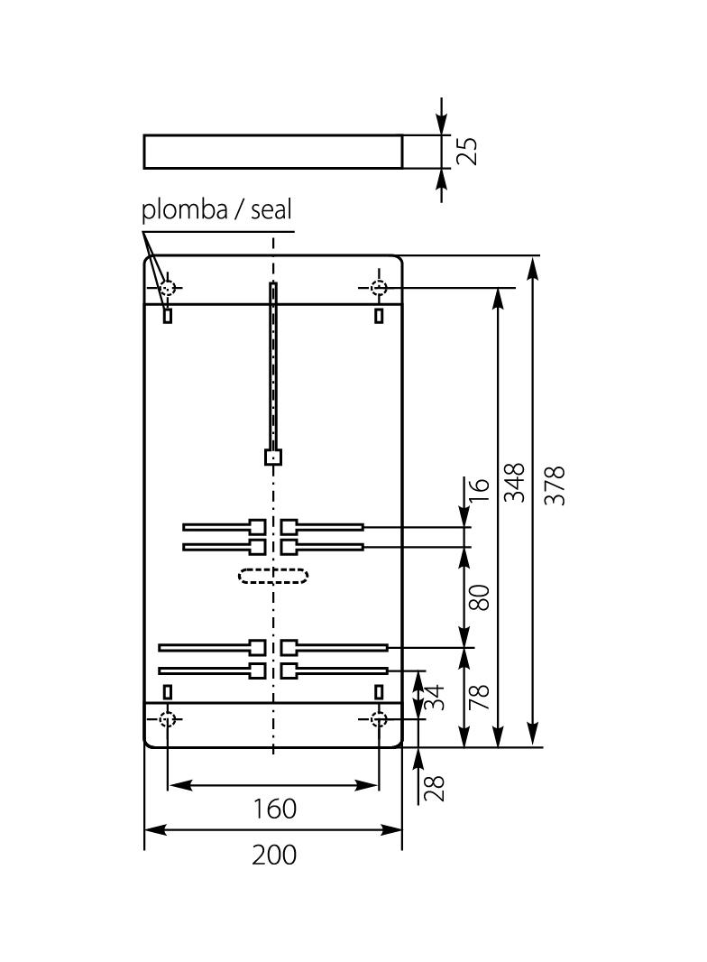 Tablica licznikowa T-1F/3F-b/Z-0.4 OPATÓWEK