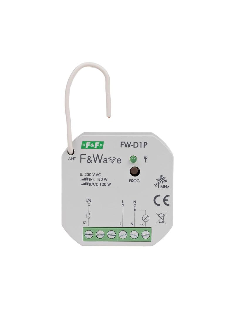 Radiowy ściemniacz uniwersalny 230V - montaż PDT 85-265V AC/DC FW-D1P F&F