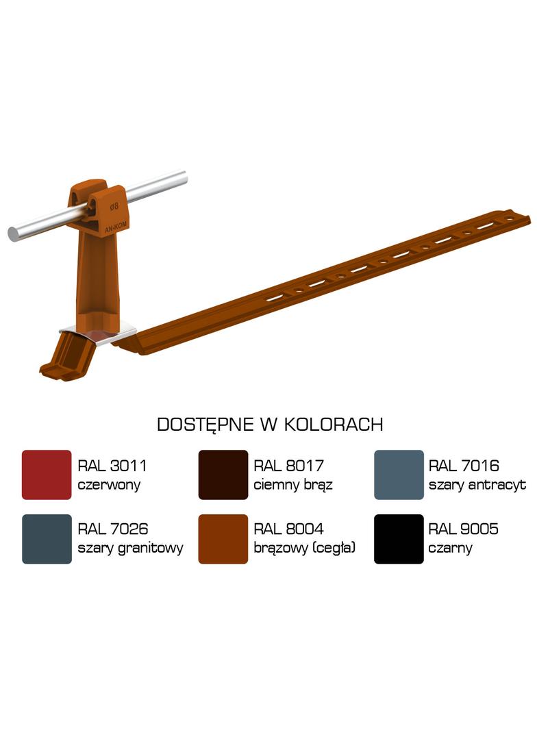 AN-20KP/LA/-N Uchw.dach.uniw.Z-zatrz. L=42cm,H=7cm /LA/ brąz
