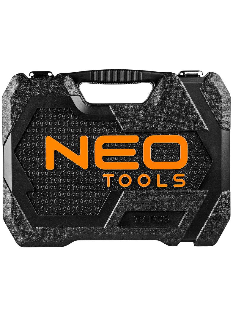 Klucze nasadowe 1/2", 1/4", zestaw 73 szt., CrV