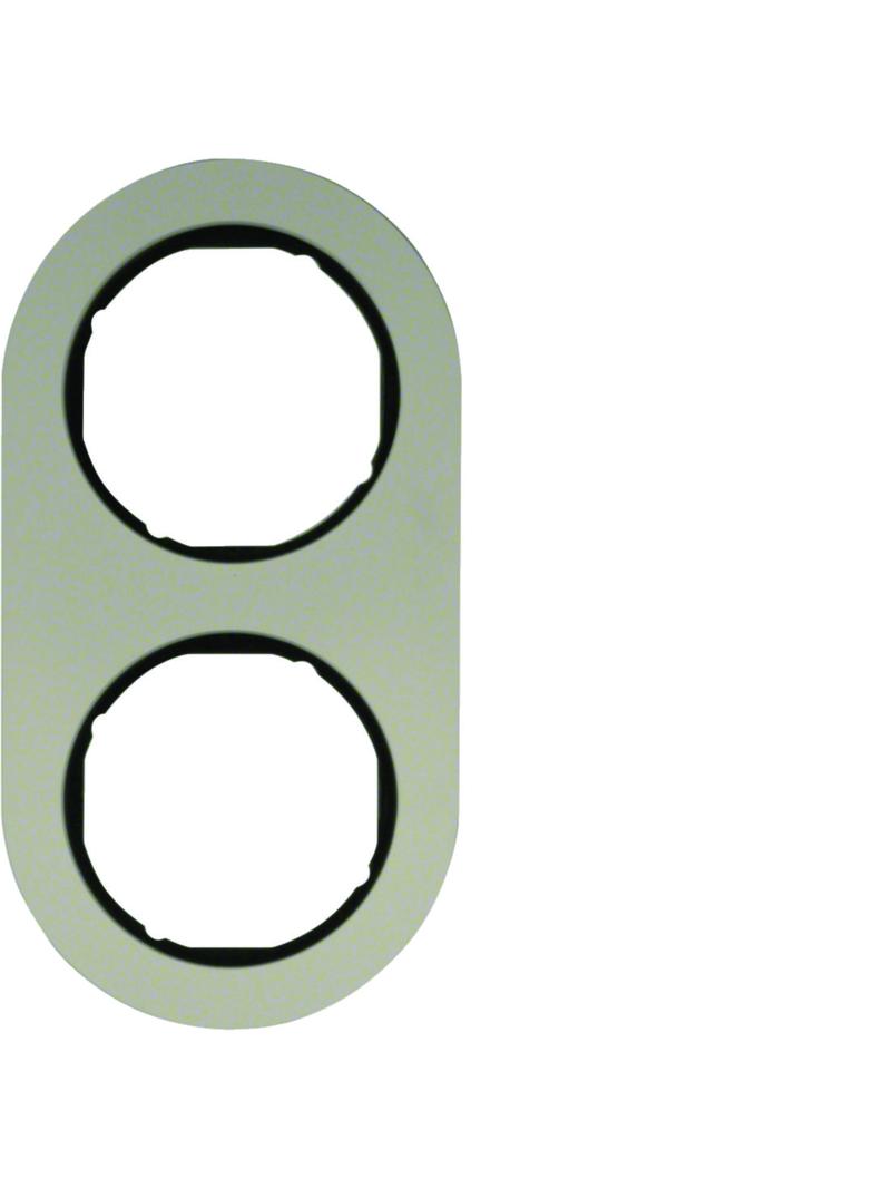 R.classic Ramka podwójna aluminium/czarny Berker 10122084 WLD9200AB HAGER