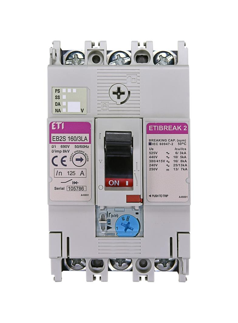 EB2S 160/3LA 125A 3p - Wyłącznik mocy ( 16kA) regul.term.