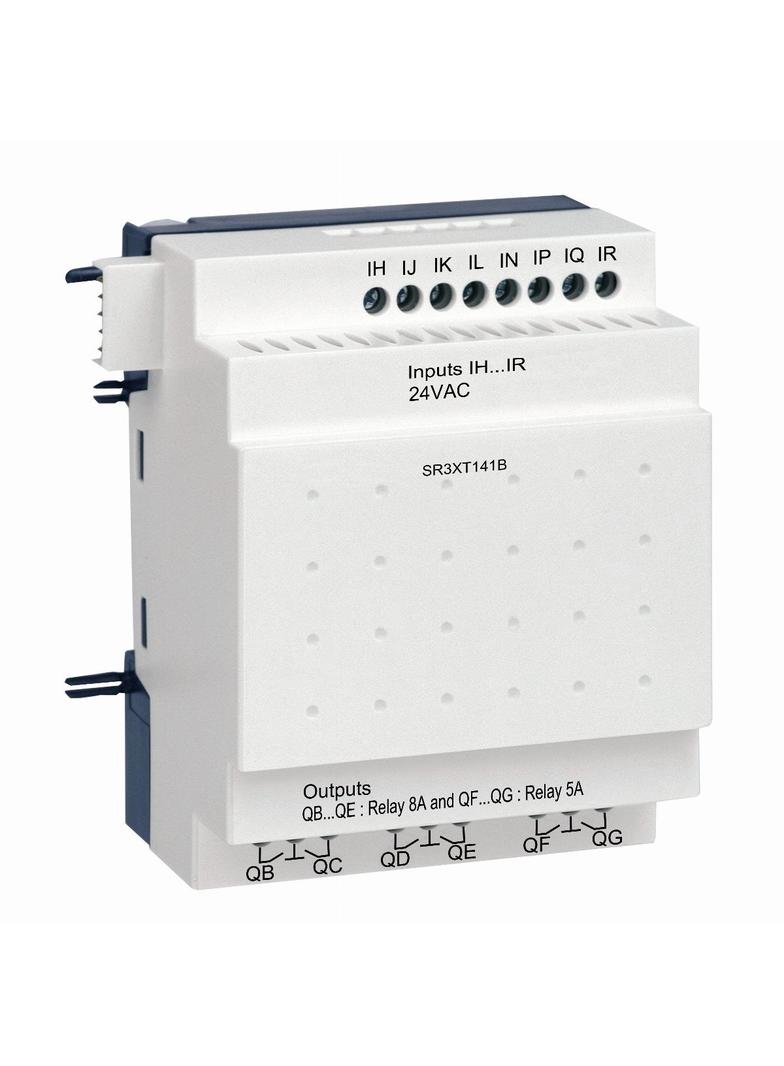 Zelio Logic, moduł rozszerzeń wejść/wyjść cyfrowych, 8 wejść, 6 wyjść, 24VAC