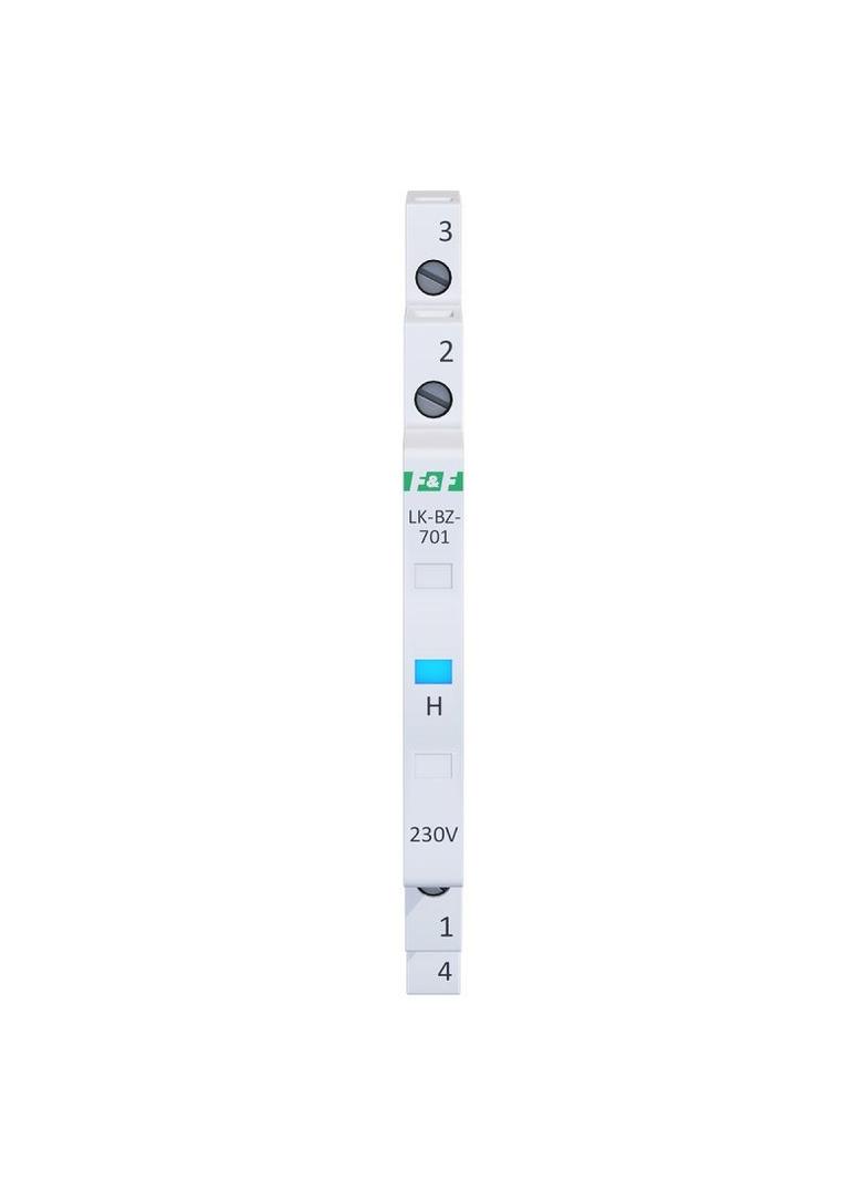Lampka kontrolna zasilania z zabezpieczeniem 1/3S 1xLED NIEBIESKA LK-BZ-701B F&F
