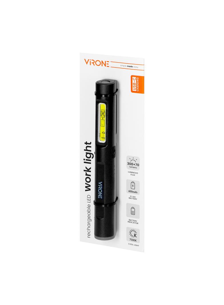 Latarka warsztatowa LED, 5+3W, 300lm+70lm, 600mAh, magnes, klips